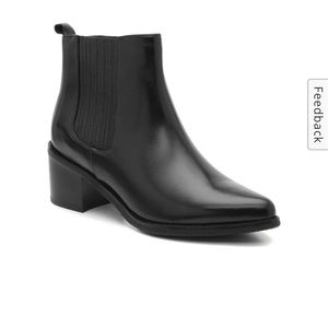 Blondo Elvina Black Leather Cheslea Ankle Boots size 7.5